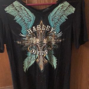 Harley Davidson Rhinestone Top